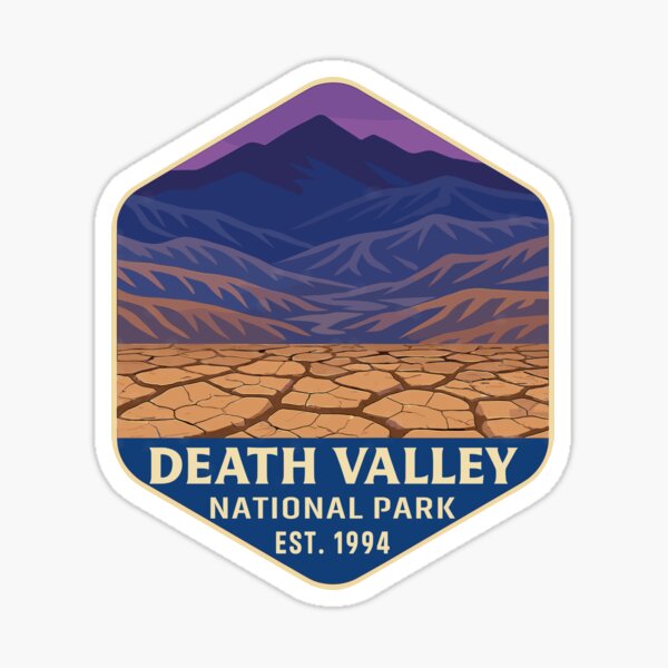 Artikel-Vorschau von Death Valley Nationalpark Retro Sticker, designt und verkauft von Ismeal Von.