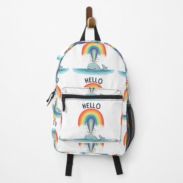 Item preview, hello, whale, rainbow, ocean designed and sold by TrueArtVibes.