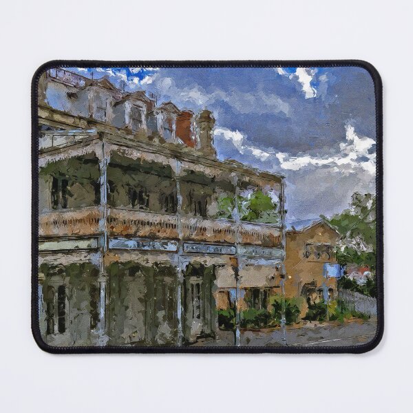 Item preview, Impressionist Painting of a Sunburst over the Imperial Hotel - Castlemaine, Victoria, Australia designed and sold by Steven Jodoin.