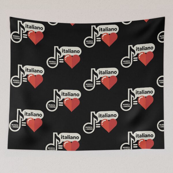 Item preview, Italiano Musica Amore Retro Vibe Tee designed and sold by EwaVerse.