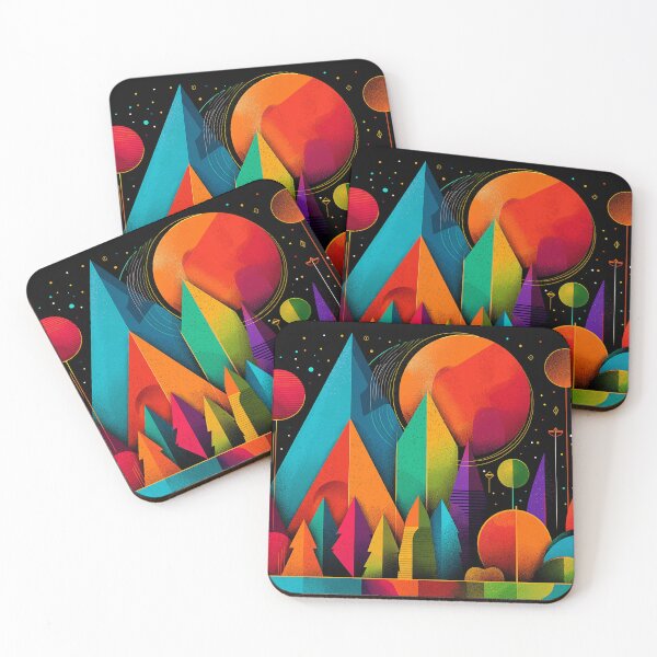 Item preview, "Vibrant Geometric Shapes and Nature Elements in Bold Contrast" designed and sold by Richenda.