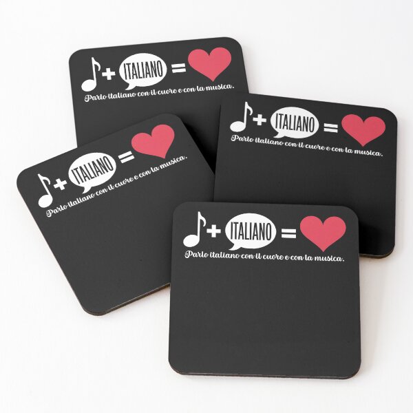 Item preview, Italian Music Learner Heart Design designed and sold by EwaVerse.