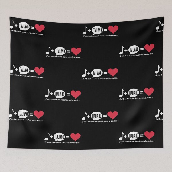 Item preview, Italian Music Learner Heart Design designed and sold by EwaVerse.