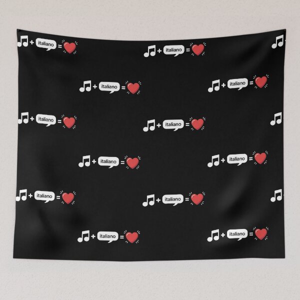 Item preview, Italiano + Music = Love Graphic Tee designed and sold by EwaVerse.