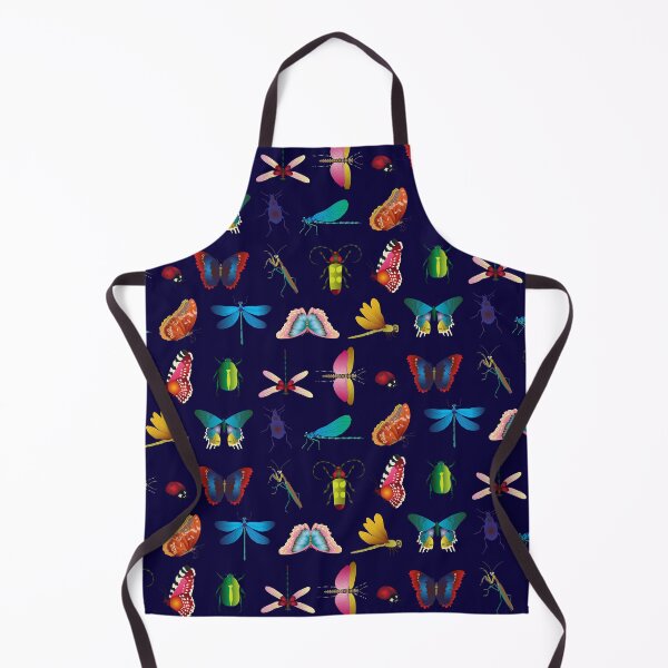 Item preview, Vibrant butterflies and insects design on midnight blue designed and sold by JennyAnneDesign.