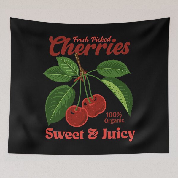 Item preview, Retro Cherries Fruit Commercial Graphic Art Style designed and sold by Blok45.