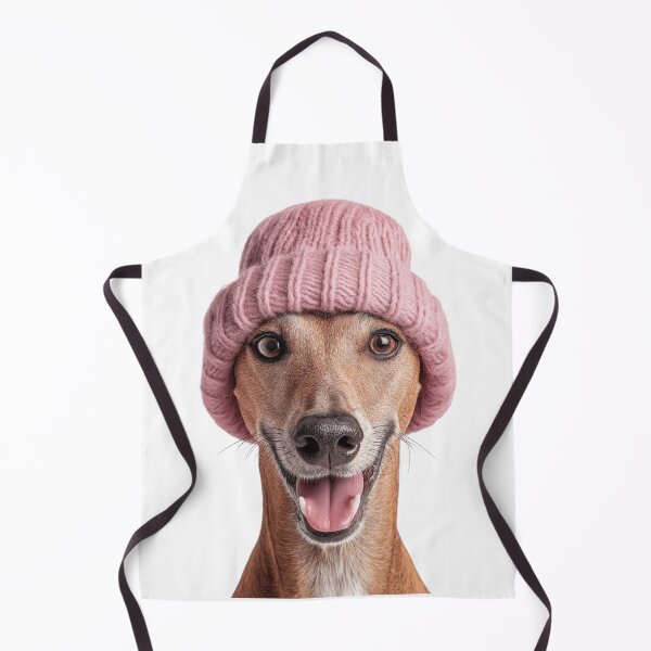 Item preview, Cozy Azawakh dog Wearing Pink Winter Hat Trendy Animal Fashion Artwork designed and sold by LazyOwlStore.