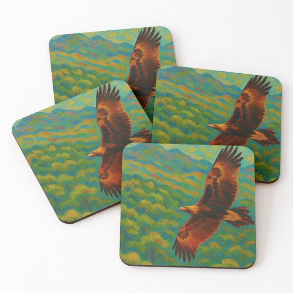 Item preview, Soaring Sovereign – Wedge-tailed Eagle Above the Bush designed and sold by MRageebArt.