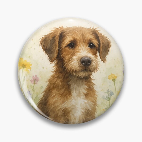 Item preview, Dog on a flower meadow designed and sold by RosigeVision.