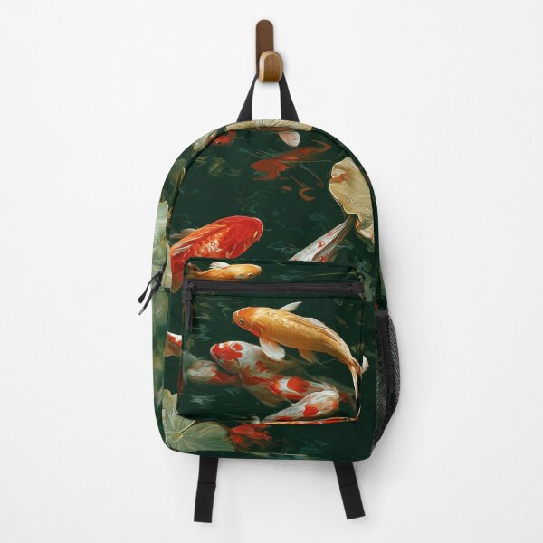 Item preview, Aerial View of Koi Pond with Lilypads – Tranquil Nature Scene designed and sold by MonxArt.