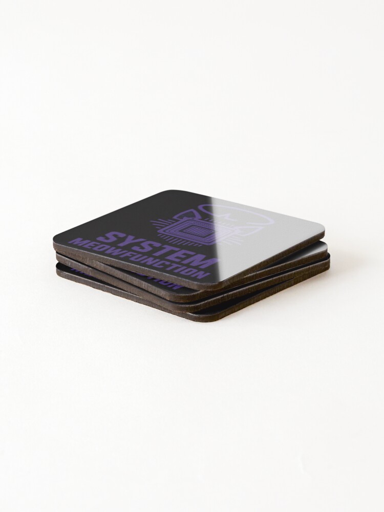Thumbnail 4 of 5, Coasters (Set of 4), SystemMeowfunction designed and sold by SoftWearAdeptus.