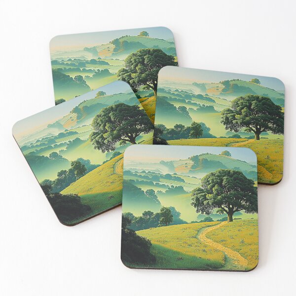 Item preview, "Serene Trees and Rolling Hills Landscape" 1 designed and sold by Richenda.