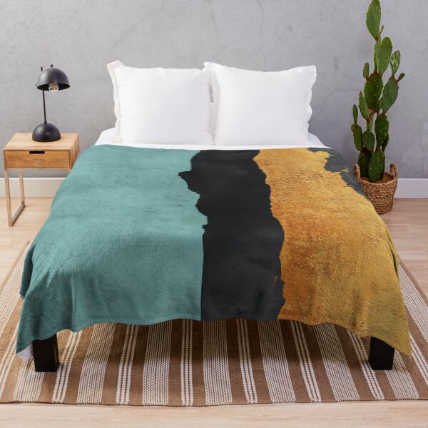 Item preview, Minimalist Abstract in Black, Teal & Gold designed and sold by ArtHouseNiklas.