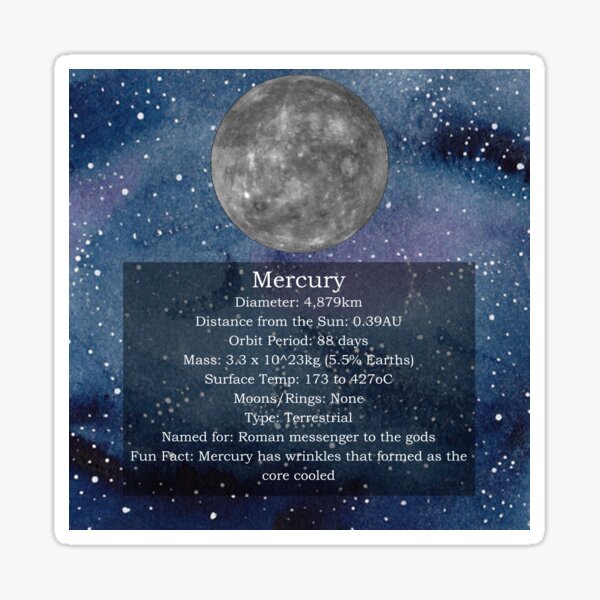 2 x Heart Stickers 15 cm Planet Mercury Surface Space  #12607 