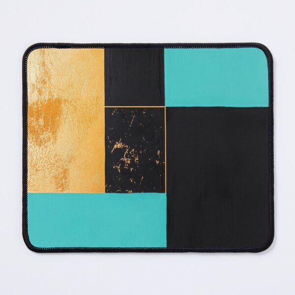 Item preview, Turquoise, Black & Gold Minimalist Blocks designed and sold by ArtHouseNiklas.