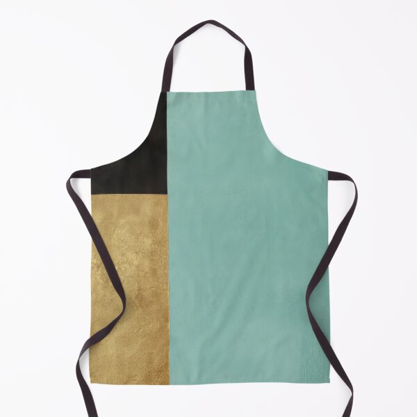 Item preview, Modern color block painting in gold & turquoise designed and sold by ArtHouseNiklas.
