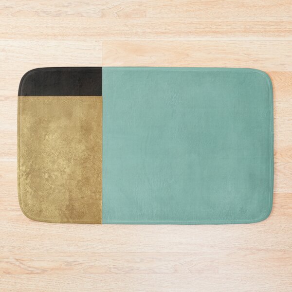 Item preview, Modern color block painting in gold & turquoise designed and sold by ArtHouseNiklas.