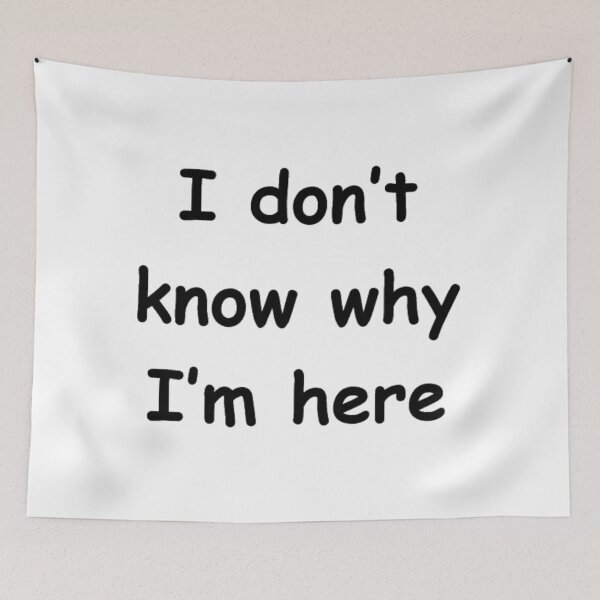 Item preview, I don't know why I'm here designed and sold by Funny Wisdom.