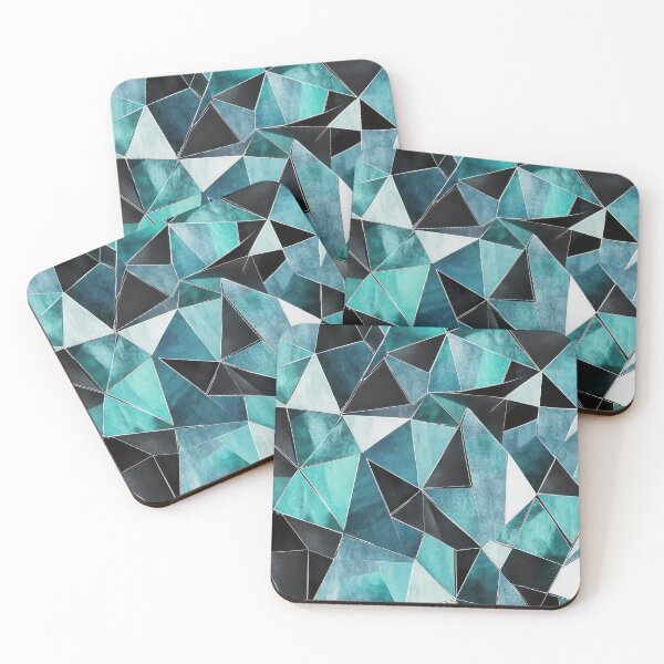 Item preview, Seamless pattern with turquoise & silver foil designed and sold by ArtHouseNiklas.