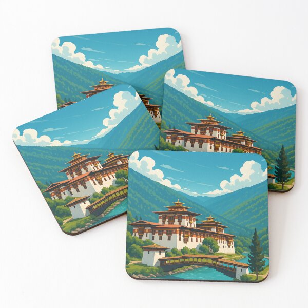 Item preview, Thimphu Fortress and Mountain River designed and sold by Aryabek.