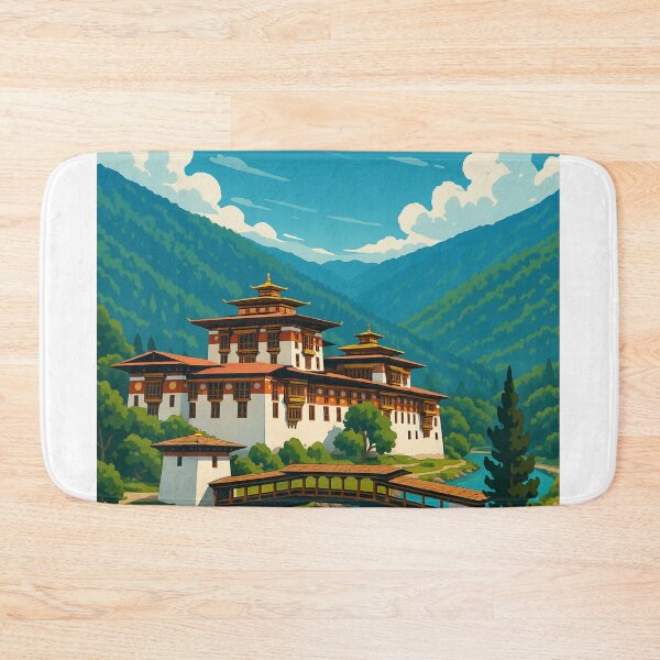 Item preview, Thimphu Fortress and Mountain River designed and sold by Aryabek.