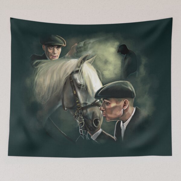 Item preview, Cillian Tommy White Horse Painting designed and sold by AK-Hevonen.