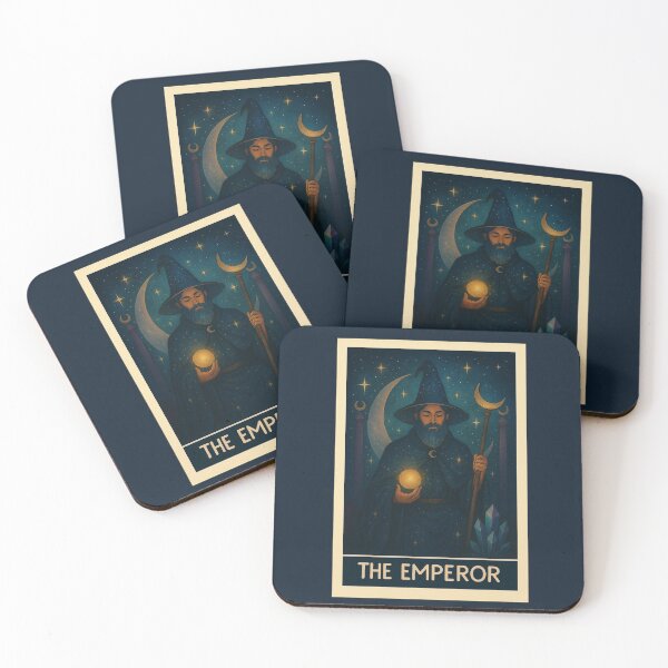 Item preview, Mystic "The Emperor" Wizard Tarot Card Illustration designed and sold by Inspired by CarMa.