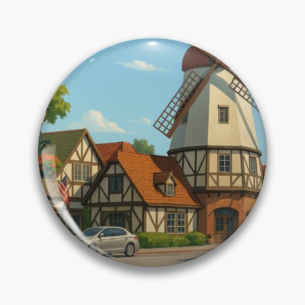 Item preview, Solvang California with Tulip Beds and Windmill designed and sold by Aryabek.