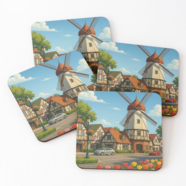 Item preview, Solvang California with Tulip Beds and Windmill designed and sold by Aryabek.