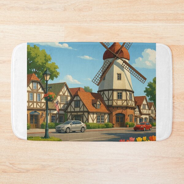 Item preview, Solvang California with Tulip Beds and Windmill designed and sold by Aryabek.