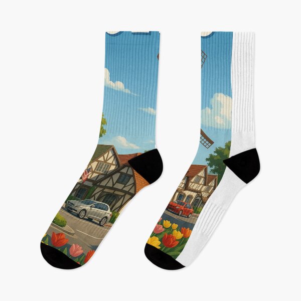 Item preview, Solvang California with Tulip Beds and Windmill designed and sold by Aryabek.