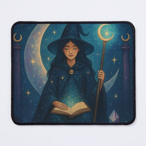 Item preview, Mystical " The Hierophant" in Starry Robe Holding Crescent Staff and Ancient Book designed and sold by Inspired by CarMa.
