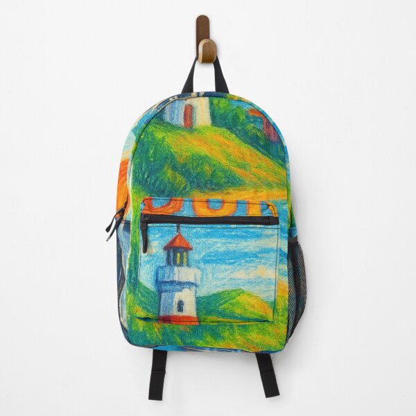 Item preview, Dunedin New Zealand Coastal Hills Crayon Style designed and sold by Aryabek.