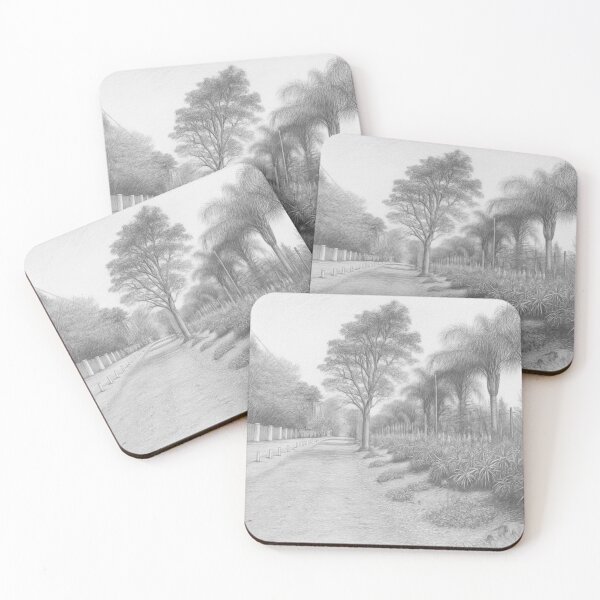 Item preview, Down an African Road – Timeless Pencil Sketch – Nature-Inspired Wall Art designed and sold by FunFunkyGifts.