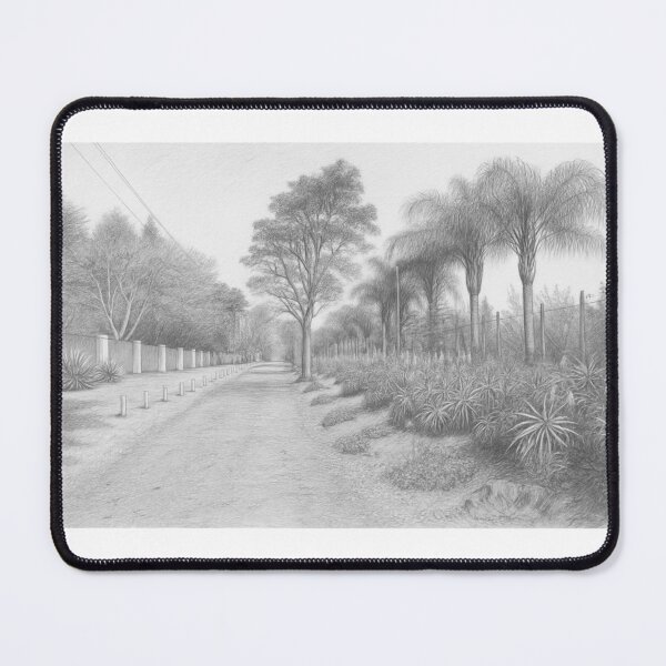 Item preview, Down an African Road – Timeless Pencil Sketch – Nature-Inspired Wall Art designed and sold by FunFunkyGifts.