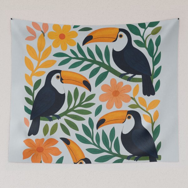 Item preview,  Colorful Tropical Toucan and Floral Art – Jungle Vibes designed and sold by Broken Minimalister.