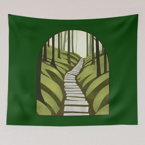 Item preview, Pathway – Serene Nature Trail Design Symbolizing Life’s Journey and Inner Peace designed and sold by ArtsyExplorer.