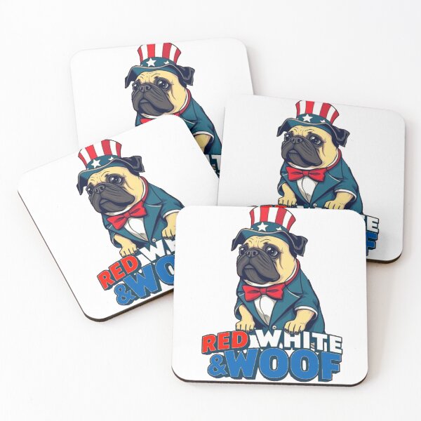 Item preview, American Pug Red White & Woof designed and sold by Bigfoot T-Shirt Co..