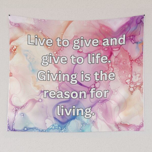 Item preview, Live to give and give to life. Giving is the reason for living. designed and sold by FlutterByH.