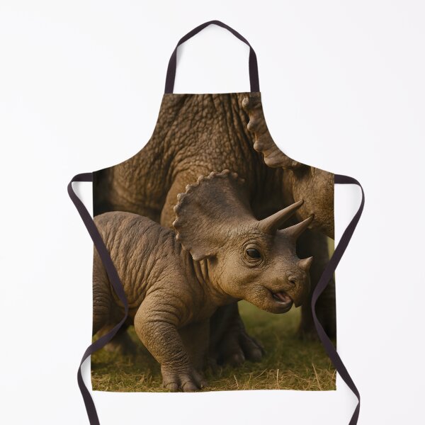 Item preview, Baby Triceratops and Mother Dinosaur on Grass designed and sold by SassyArtistry.