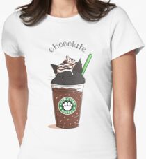 Chocolate CATpuccino Women's Fitted T-Shirt