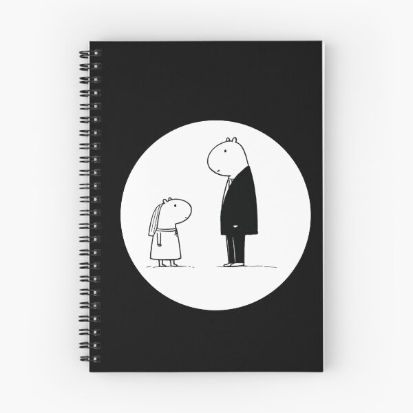 Item preview, Capybara Principal & Student - Minimalist Cartoon Duo designed and sold by JRprojects.