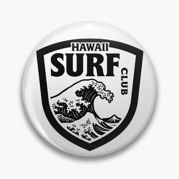 Item preview, Bold Hawaii Surf Club – Monochrome Wave Art designed and sold by GRITMOOD.