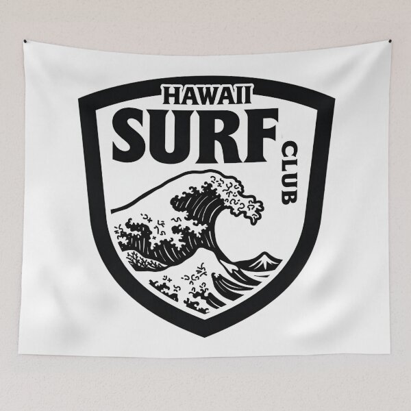 Artikelvorschau, Bold Hawaii Surf Club – Monochrome Wellenkunst entworfen und verkauft von GRITMOOD.