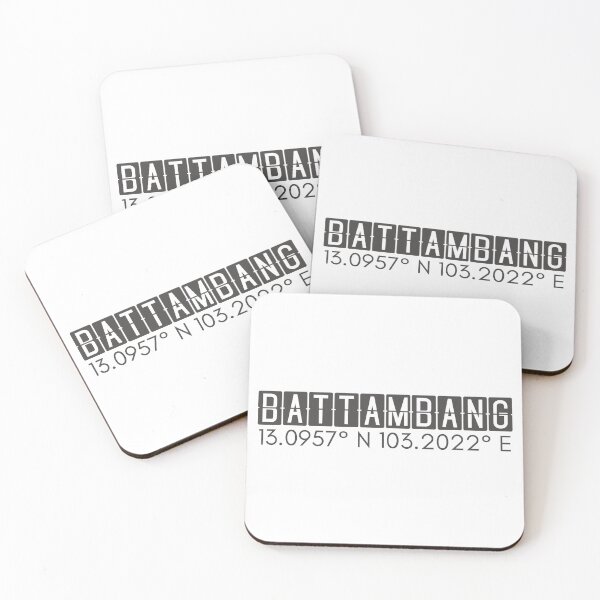Item preview, Battambang Cambodia Coordinates Minimalist Design designed and sold by holaitssher.