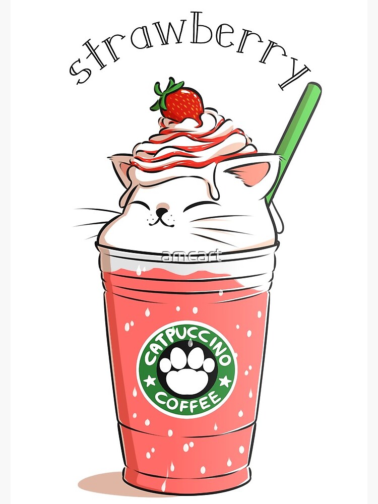 Strawberry CATpuccino by amcart