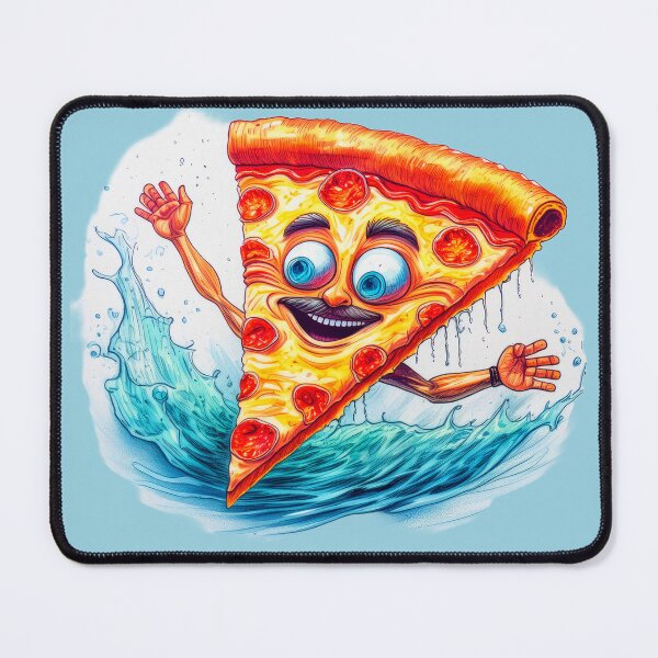 Item preview, Bold style pizza swimming funny tee designed and sold by JumWow.