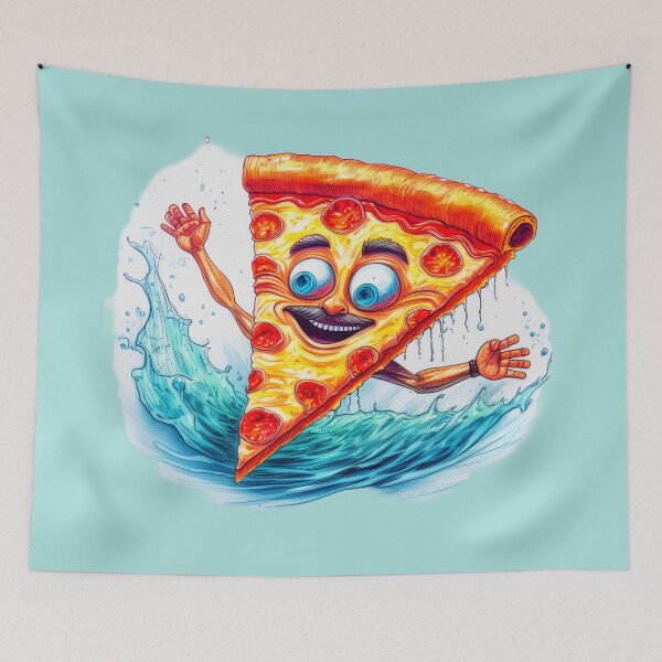 Item preview, Bold style pizza swimming funny tee  designed and sold by JumWow.