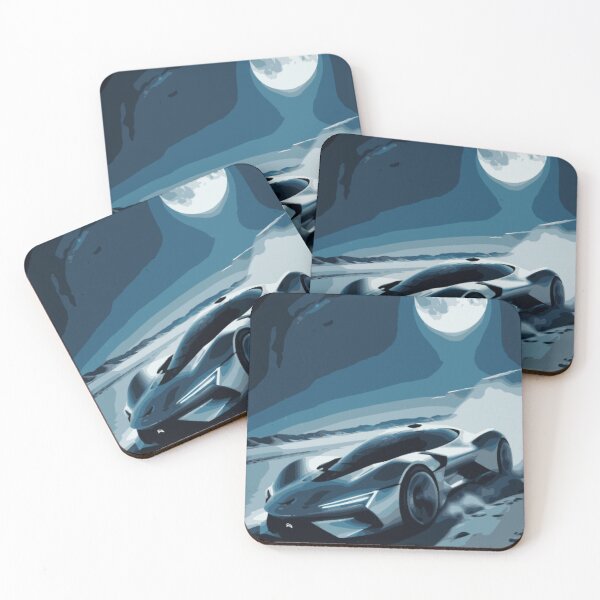 Item preview, Night Drive – Stylized Futuristic Car Poster designed and sold by ArtiQreate.