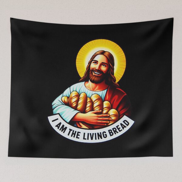 Item preview, John 6:51 I Am The Living Bread designed and sold by plushism.